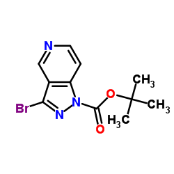 2-Methyl-2-propanyl 3-bromo-1H-pyrazolo[4,3-c]pyridine-1-carboxylate结构式