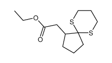 1,3-dithian-2-spiro-1'-(2'-ethoxycarbonylmethyl)cyclopentane结构式