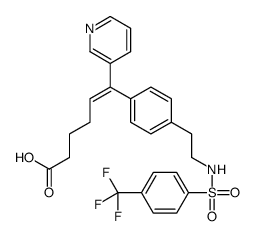 (Z)-6-pyridin-3-yl-6-[4-[2-[[4-(trifluoromethyl)phenyl]sulfonylamino]ethyl]phenyl]hex-5-enoic acid Structure