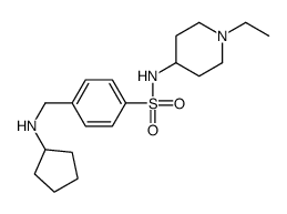 4-[(cyclopentylamino)methyl]-N-(1-ethylpiperidin-4-yl)benzenesulfonamide结构式