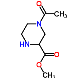4-Acetyl-piperazine-2-carboxylic acid Methyl ester Structure
