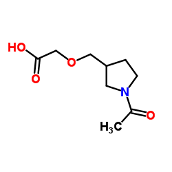 [(1-Acetyl-3-pyrrolidinyl)methoxy]acetic acid结构式