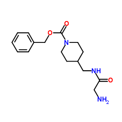 Benzyl 4-[(glycylamino)methyl]-1-piperidinecarboxylate结构式