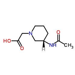[(3S)-3-Acetamido-1-piperidinyl]acetic acid Structure