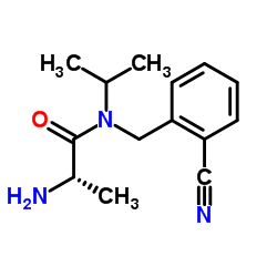 N-(2-Cyanobenzyl)-N-isopropyl-L-alaninamide Structure