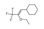 (Z)-1,1,1-trifluoro-2-ethoxy-3-cyclohexyl-2-propene结构式