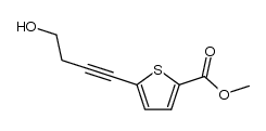 5-(4-hydroxy-but-1-ynyl)thiophene-2-carboxylic acid methyl ester结构式