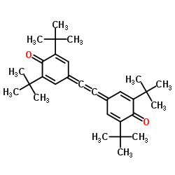 4,4'-(Ethene-1,2-diylidene)bis(2,6-di-tert-butyl-2,5-cyclohexadiene-1-one)结构式