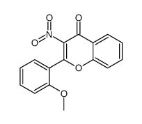 4H-1-Benzopyran-4-one,2-(2-methoxyphenyl)-3-nitro-(9CI) structure