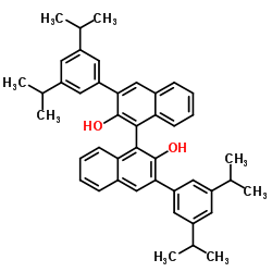3,3'-Bis(3,5-diisopropylphenyl)-1,1'-binaphthalene-2,2'-diol结构式