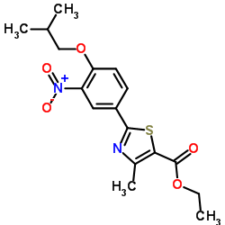 ethyl 4-methyl-2-[4-(2-methylpropoxy)-3-nitrophenyl]-1,3-thiazole-5-carboxylate structure