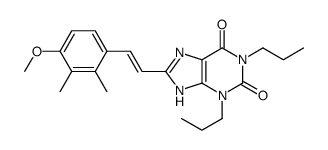 8-[(E)-2-(4-methoxy-2,3-dimethylphenyl)ethenyl]-1,3-dipropyl-7H-purine-2,6-dione Structure