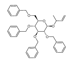 (R/S)-3-buten-2-yl 2,3,4,6-tetra-O-benzyl-β-D-glucopyranoside结构式