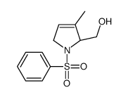 [(2R)-1-(benzenesulfonyl)-3-methyl-2,5-dihydropyrrol-2-yl]methanol结构式