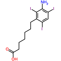 3-Amino-2,4,6-triiodobenzeneheptanoic Acid结构式