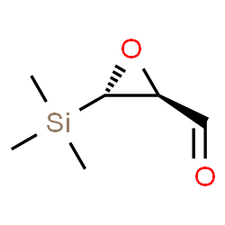 Oxiranecarboxaldehyde, 3-(trimethylsilyl)-, trans- (9CI) Structure