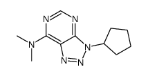 v-Triazolo[4,5-d]pyrimidine,(3H),3-cyclopentyl-7-dimethylamino- Structure