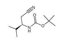 Carbamic acid, [(1R)-1-(cyanomethyl)-2-methylpropyl]-, 1,1-dimethylethyl ester structure