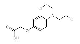 Acetic acid,2-[4-[bis(2-chloroethyl)amino]phenoxy]-结构式