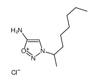 3-octan-2-yloxadiazol-3-ium-5-amine,chloride Structure