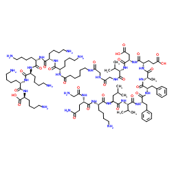 Gly-Amyloid β-Protein (15-25)-Gly-ε-aminocaproyl(-Lys)6结构式