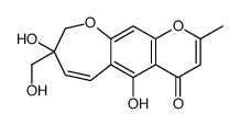 8,9-Dihydro-5,8-dihydroxy-8-hydroxymethyl-2-methyl-4H-pyrano[3,2-h][1]benzoxepin-4-one Structure