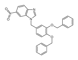 1-[[3,4-bis(phenylmethoxy)phenyl]methyl]-6-nitrobenzimidazole结构式