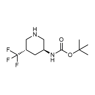 tert-Butyl ((3S,5S)-5-(trifluoromethyl)piperidin-3-yl)carbamate Structure