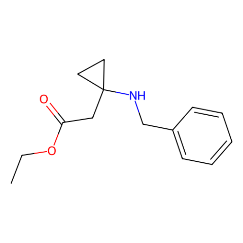 ethyl 2-[1-(benzylamino)cyclopropyl]acetate structure