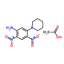 2,4-Dinitro-5-(1-piperidinyl)aniline acetate (1:1)结构式