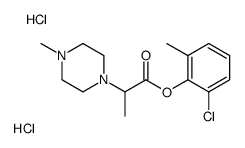 2-Chloro-6-methylphenyl 2-(4-methyl-1-piperazinyl)propanoate dihy drochloride Structure