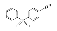 2-phenylsulphonylpyridine-5-carbonitrile structure