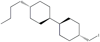 (trans,trans)-4-Butyl-4'-(iodomethyl)-1,1'-bicyclohexyl Structure