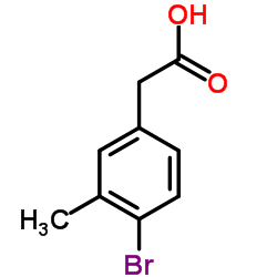 2-(4-溴-3-甲基苯基)乙酸结构式