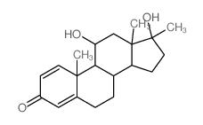 Androsta-1,4-dien-3-one,11,17-dihydroxy-17-methyl-, (11b,17b)- (9CI)结构式