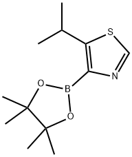 5-(iso-Propyl)thiazole-4-boronic acid pinacol ester结构式