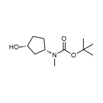 tert-Butyl ((1S,3R)-3-hydroxycyclopentyl)(methyl)carbamate Structure