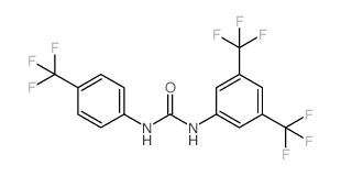 1-[3,5-Bis(trifluoromethyl)phenyl]-3-[4-(trifluoromethyl)phenyl]urea结构式