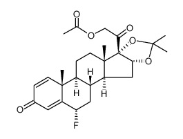 6α-Fluoro-16α,17α-isopropylidenedihydroxypregna-1,4-diene-21-ol-3,20-dione 21-acetate Structure