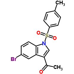 1-(5-Bromo-1-Tosyl-1H-Indol-3-Yl)Ethanone Structure