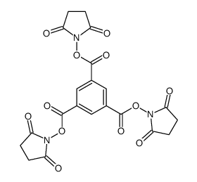 tris(2,5-dioxopyrrolidin-1-yl) benzene-1,3,5-tricarboxylate结构式