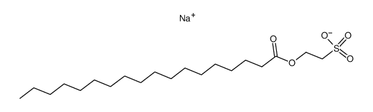 sodium 2-sulphonatoethyl hydrogen stearate Structure