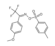 2,2,2-trifluoro-1-(4-methoxyphenyl)-1-ethanone O-(p-tolylsulfonyl)oxime结构式