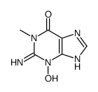 3-hydroxy-2-imino-1-methyl-7H-purin-6-one结构式