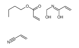 butyl prop-2-enoate,N-(hydroxymethyl)prop-2-enamide,prop-2-enenitrile Structure