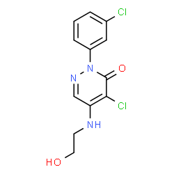 4-Chloro-2-(3-chlorophenyl)-5-[(2-hydroxyethyl)amino]-3(2H)-pyridazinone Structure