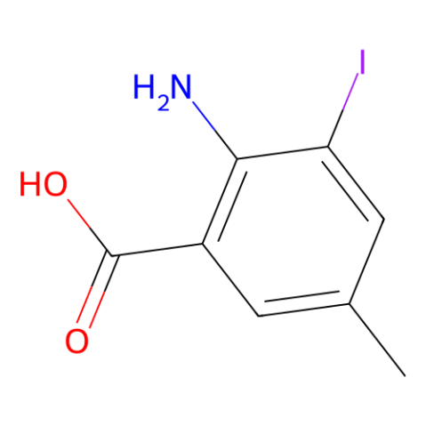 2-Amino-3-iodo-5-methylbenzoic acid Structure