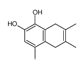 1,2-Naphthalenediol, 5,8-dihydro-4,6,7-trimethyl- (8CI,9CI) Structure