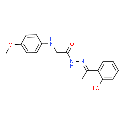 N'-[1-(2-hydroxyphenyl)ethylidene]-2-[(4-methoxyphenyl)amino]acetohydrazide (non-preferred name) Structure