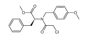 methyl N-(4-methoxy)benzyl-N-chloroacetyl-L-phenylalaninate Structure